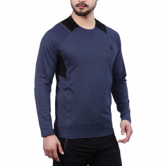 Spyder Other - Spyder Active Men's Size XXL Dust Navy Heather Pullover Athletic Shirt NWT